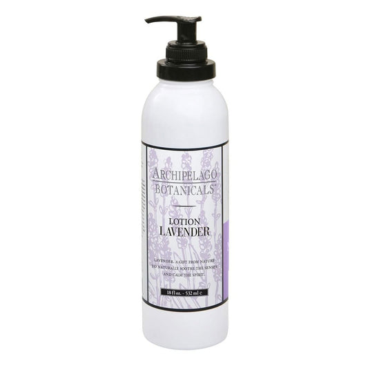 Archipelago Botanicals Lavender Lotion, Luxurious and Hydrating Lotion for Soft and Nourished Skin, Scented Body Lotion Free from Parabens, Phthalates and GMOs (18 oz)