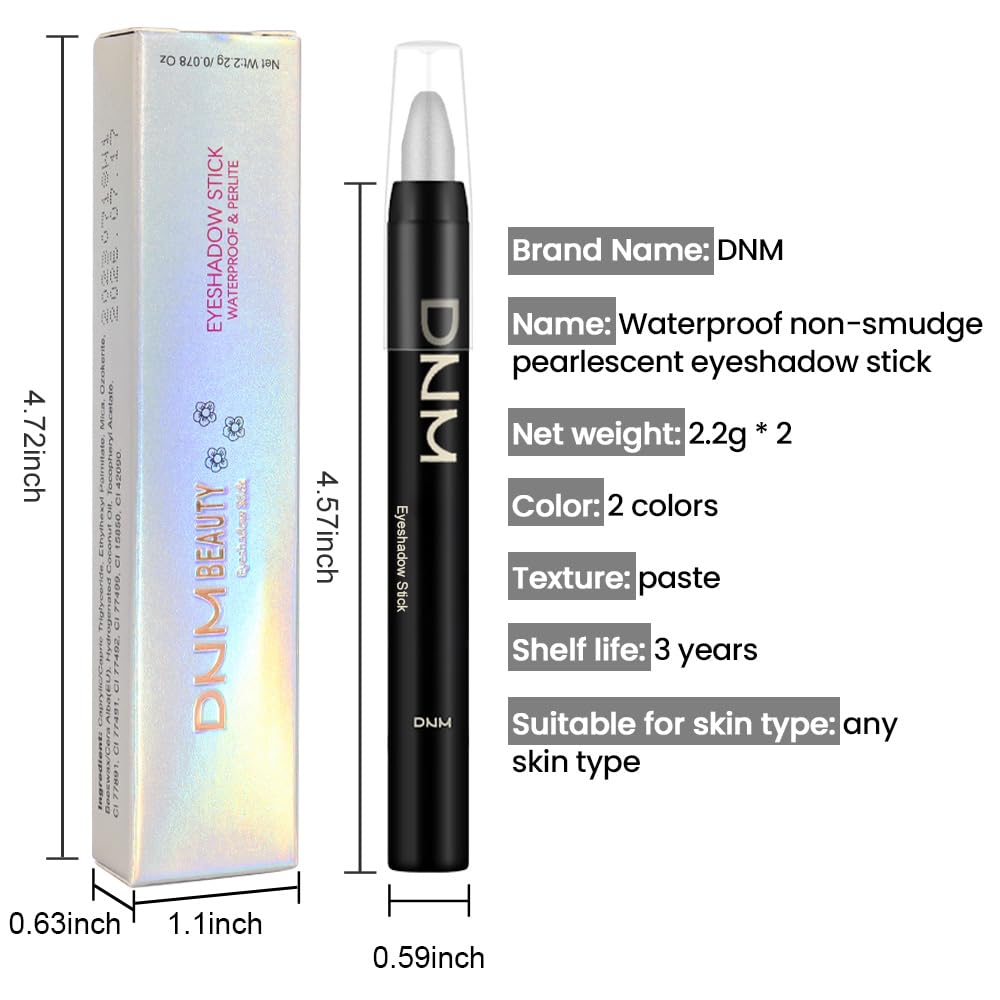 Kaely 2Pcs Cream Eyeshadow Stick Set for Eyes,Sky Blue & Greenish Cyan Shimmer Pen,Eye Brightener Halloween Makeup,sombras para ojos,Smooth Eye Shadow Highlighter Crayon Pencil Waterproof,10+12