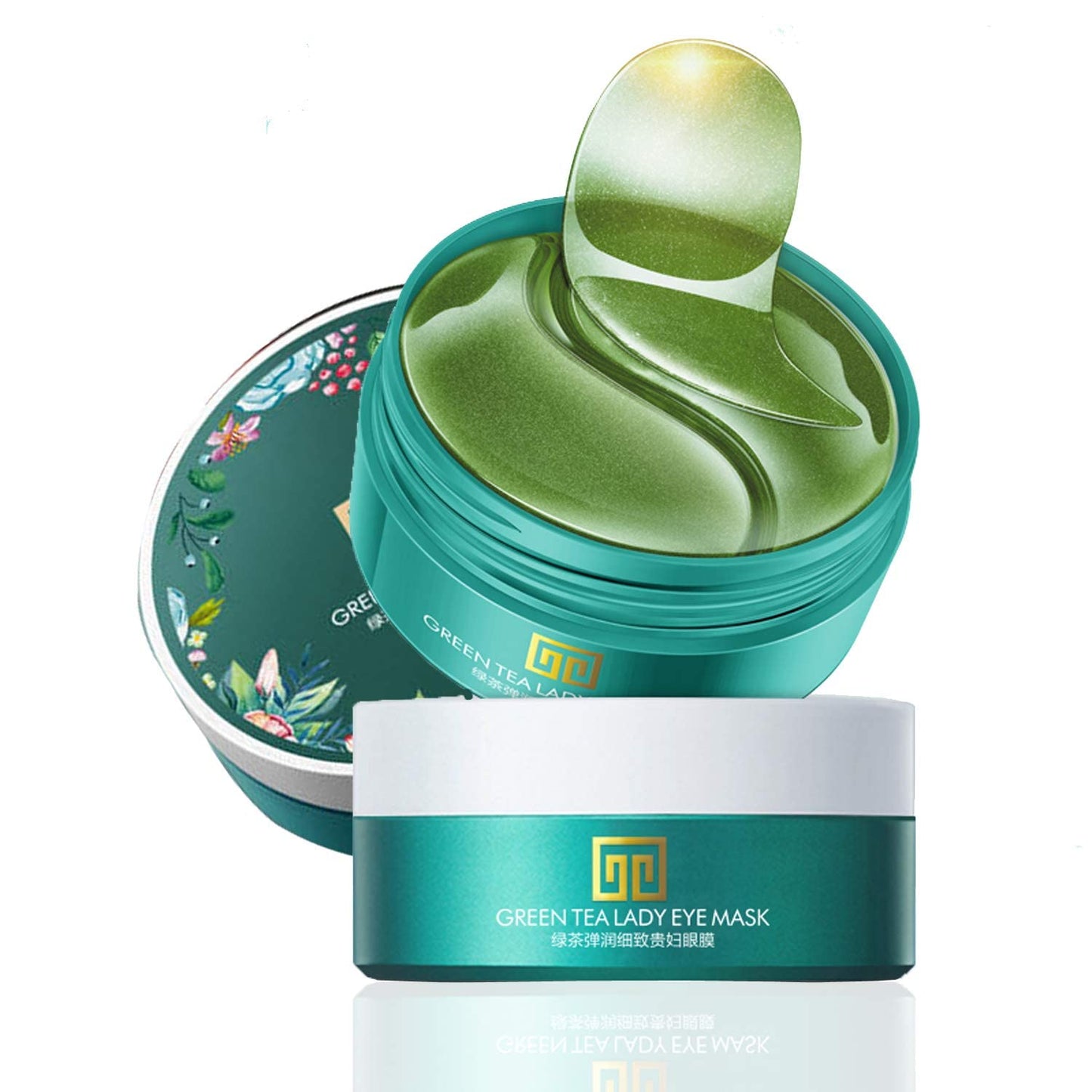 Under Eye Mask, Collagen Eye Mask 60 pcs, Green Tea Extract Under Eye Patches, Eye Mask for Puffy Eyes, Undereye Dark Circles Treatments, Under Eye Pads, Anti-Wrinkle Gel Pads