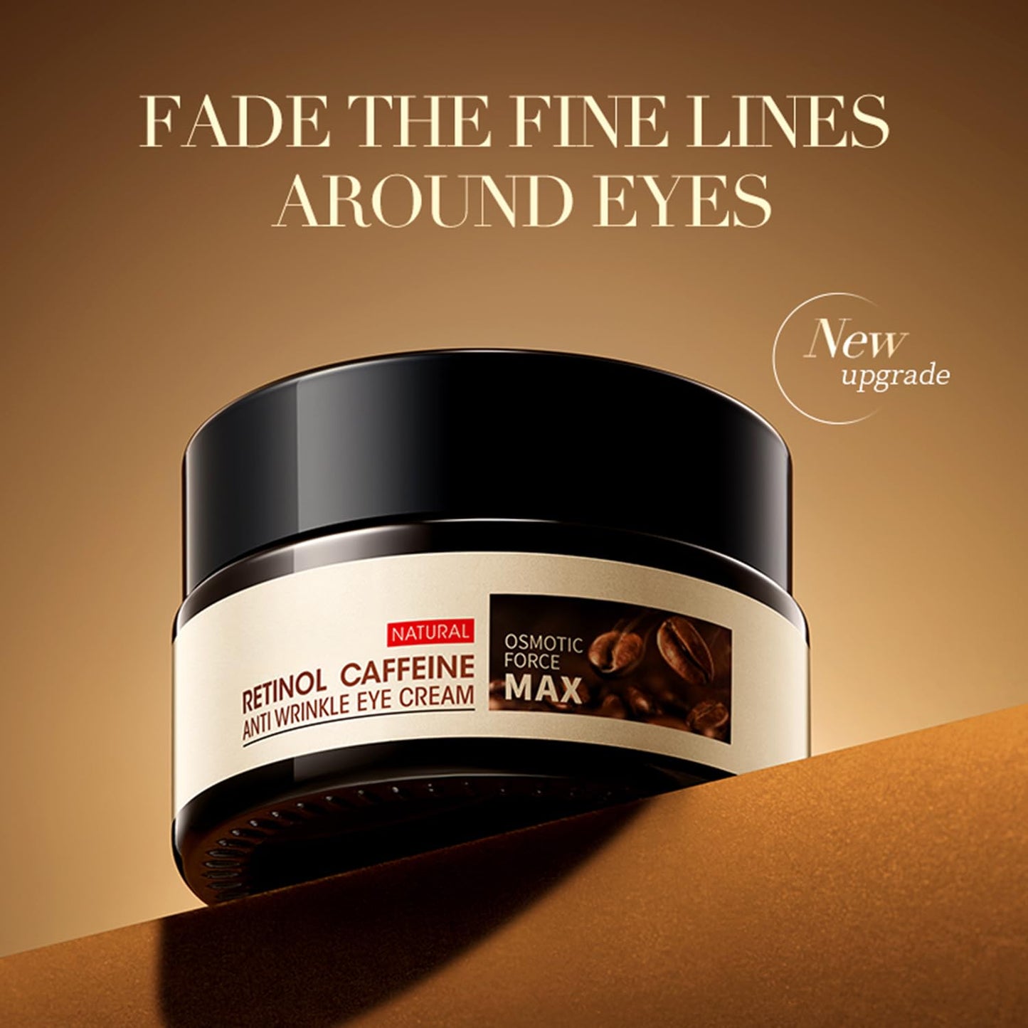 Retinol Caffeine Eye Cream for Dark Circles and Puffiness - Under Eye Treatment Serum to Reduce Wrinkles, Fine Lines, and Eye Bags, Hydrate Eye Area