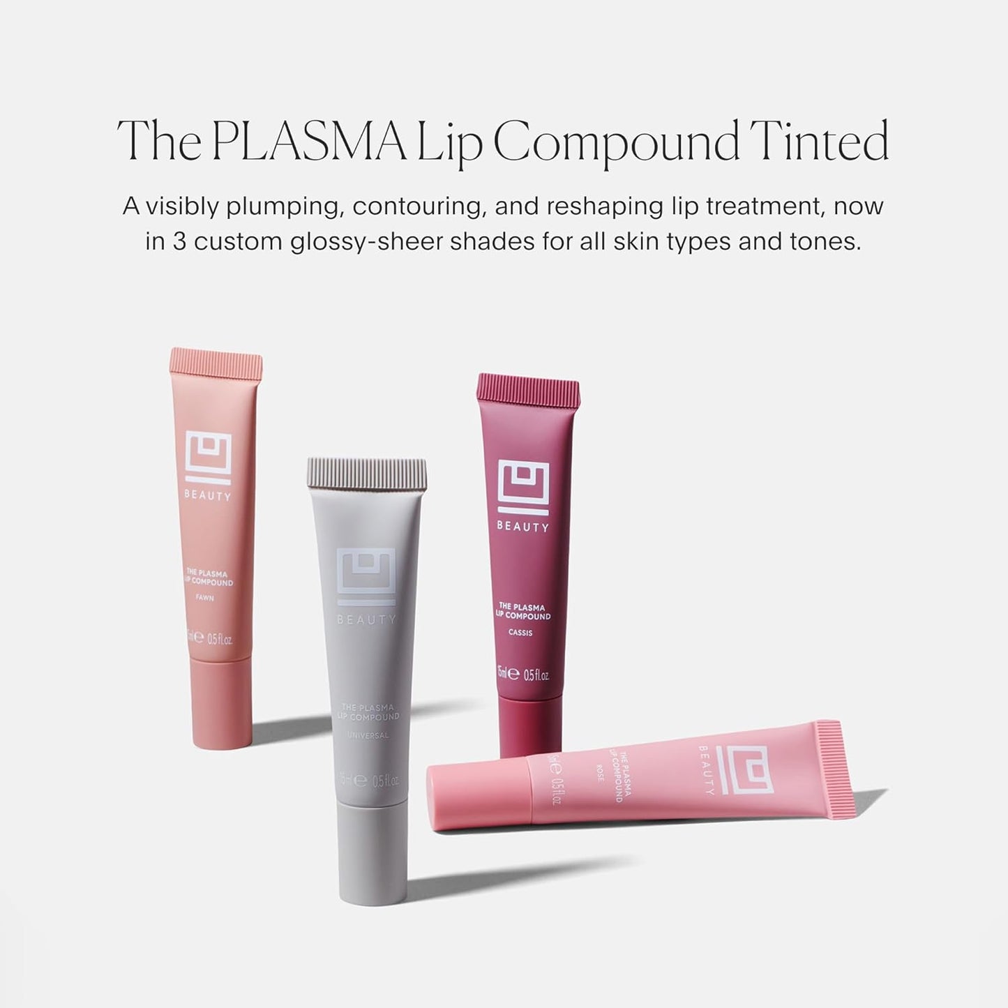 U Beauty The PLASMA Tinted Lip Compound - Anti-Aging & Anti-Wrinkle Lip Gloss, Hyaluronic Acid, Shea Butter & Peptides for Hydration & Plumping,Cassis - 15 mL