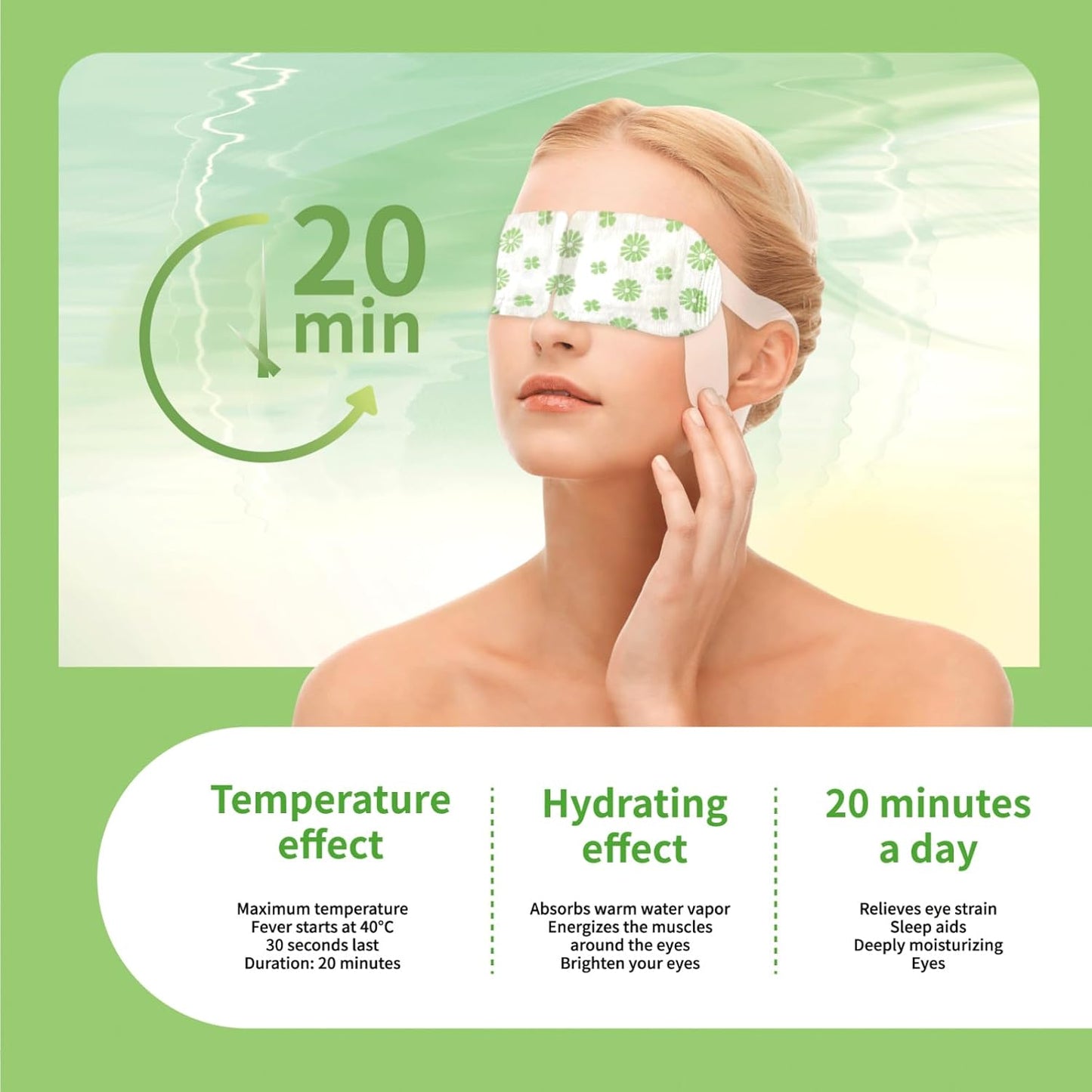 5pcs Wormwood Steam Eye Mask, Wormwood Warm Eye Mask, Eye Mask for Eye Fatigue Relief, Eye Mask for Eye Bags, Disposable Moisturizing Hot Compress Eye Mask, Automatic Heating Eye Mask