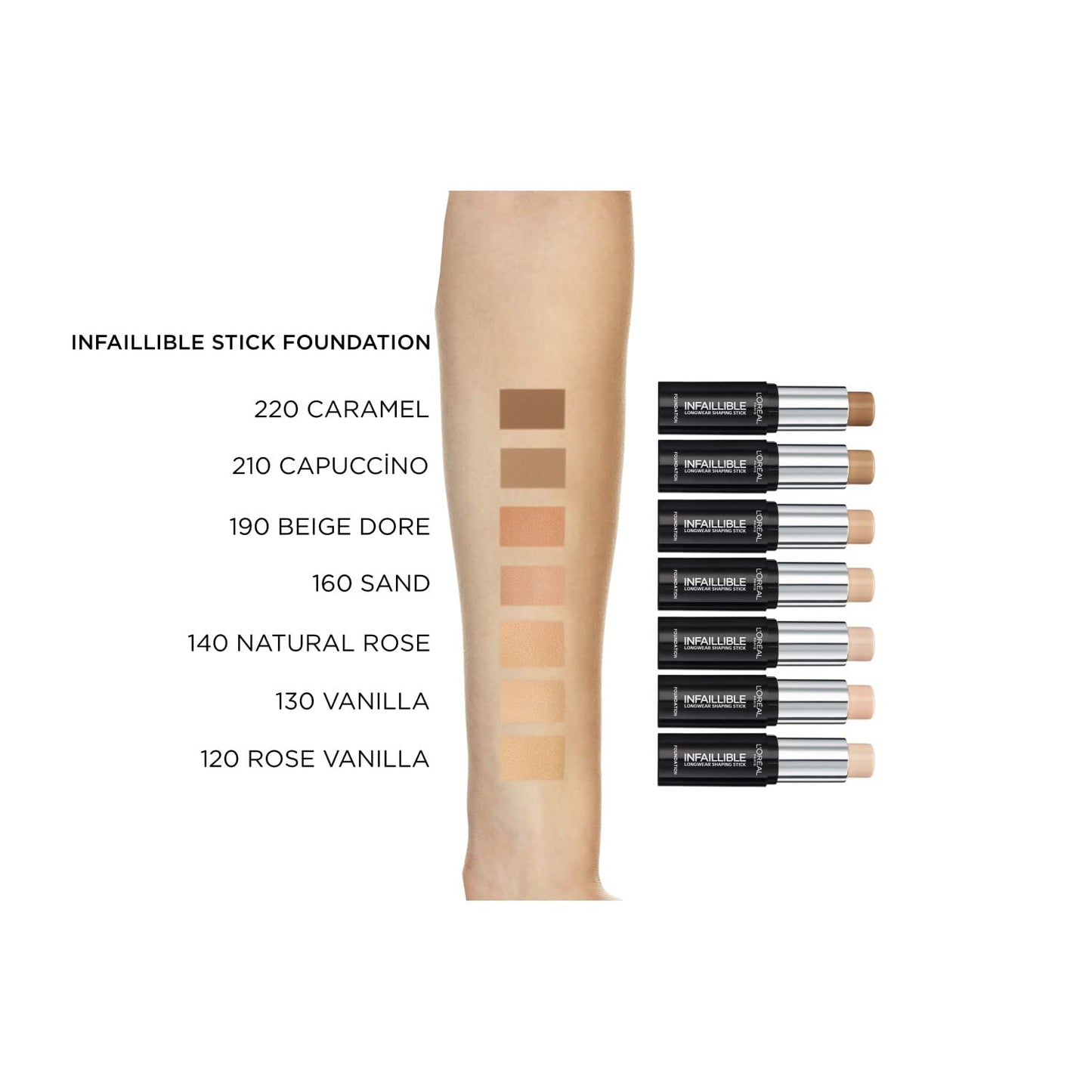 L’Oreal Paris Infallible Shaping Stick Foundation 160 Sand 9g