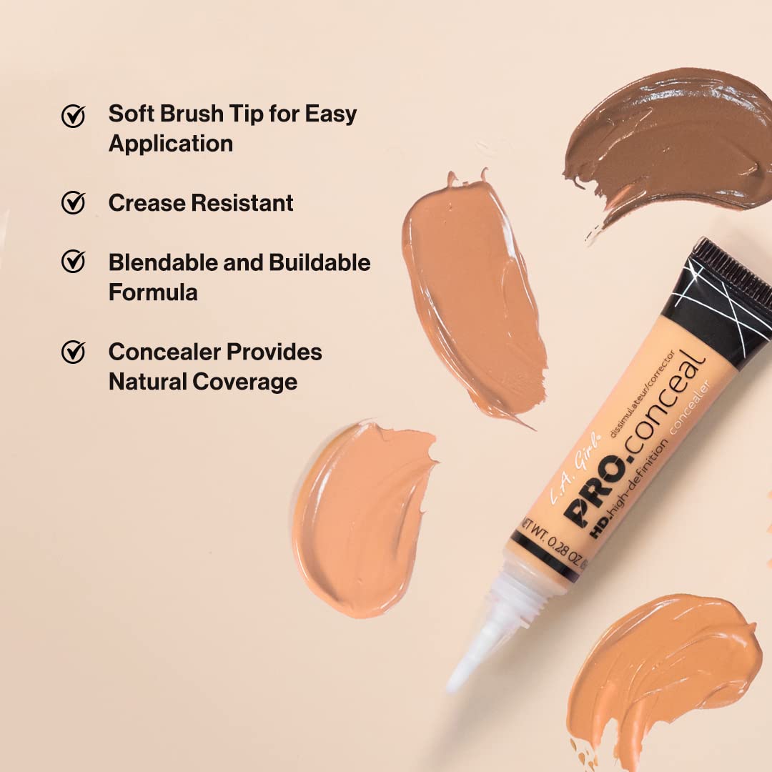 L.A. Girl Pro Conceal HD Concealer, Mahogany, 0.28 Ounce