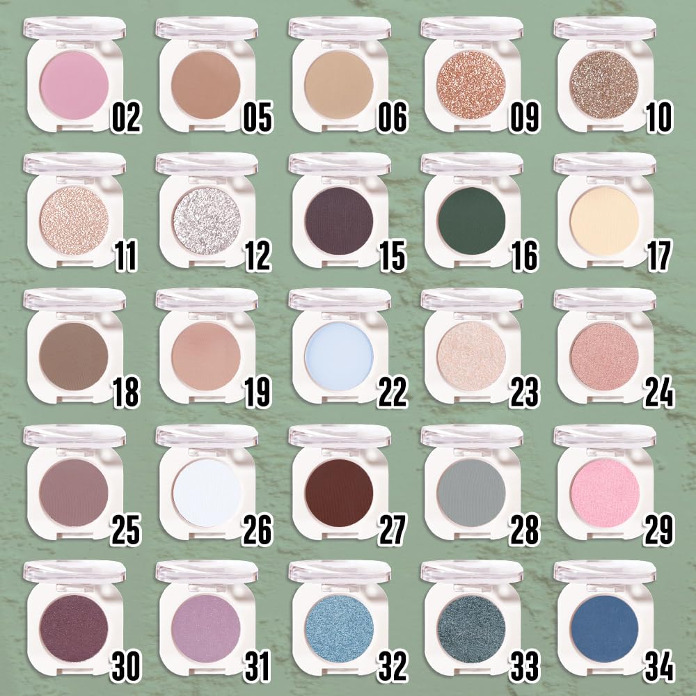 Single Matte Eye Shadow Palette Makeup, Forest Green Matte Eyeshadow for Women Halloween Birthday Party Wear, Monochrome Eye Shadow Makeup, Pigmented Waterproof Sombras Para Ojos, 16