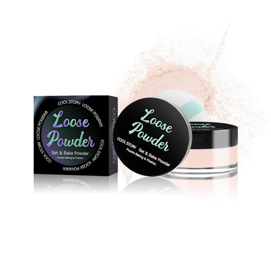 Loose Setting Powder, Bake Makeup Powder Full Coverage Matte Finish (Medium, 6g/O.21oz)