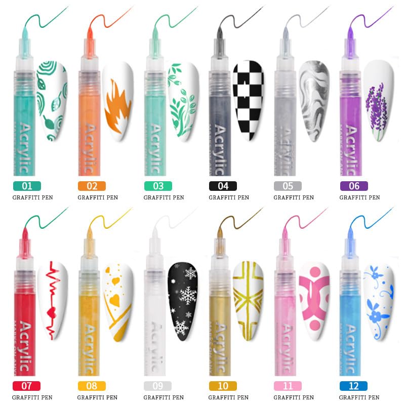 Nail Polish Pen, 1 PCS Nail Art Pen, Nail Pencil, DIY Drawing Painting Pen, for Nails DIY (Gold)