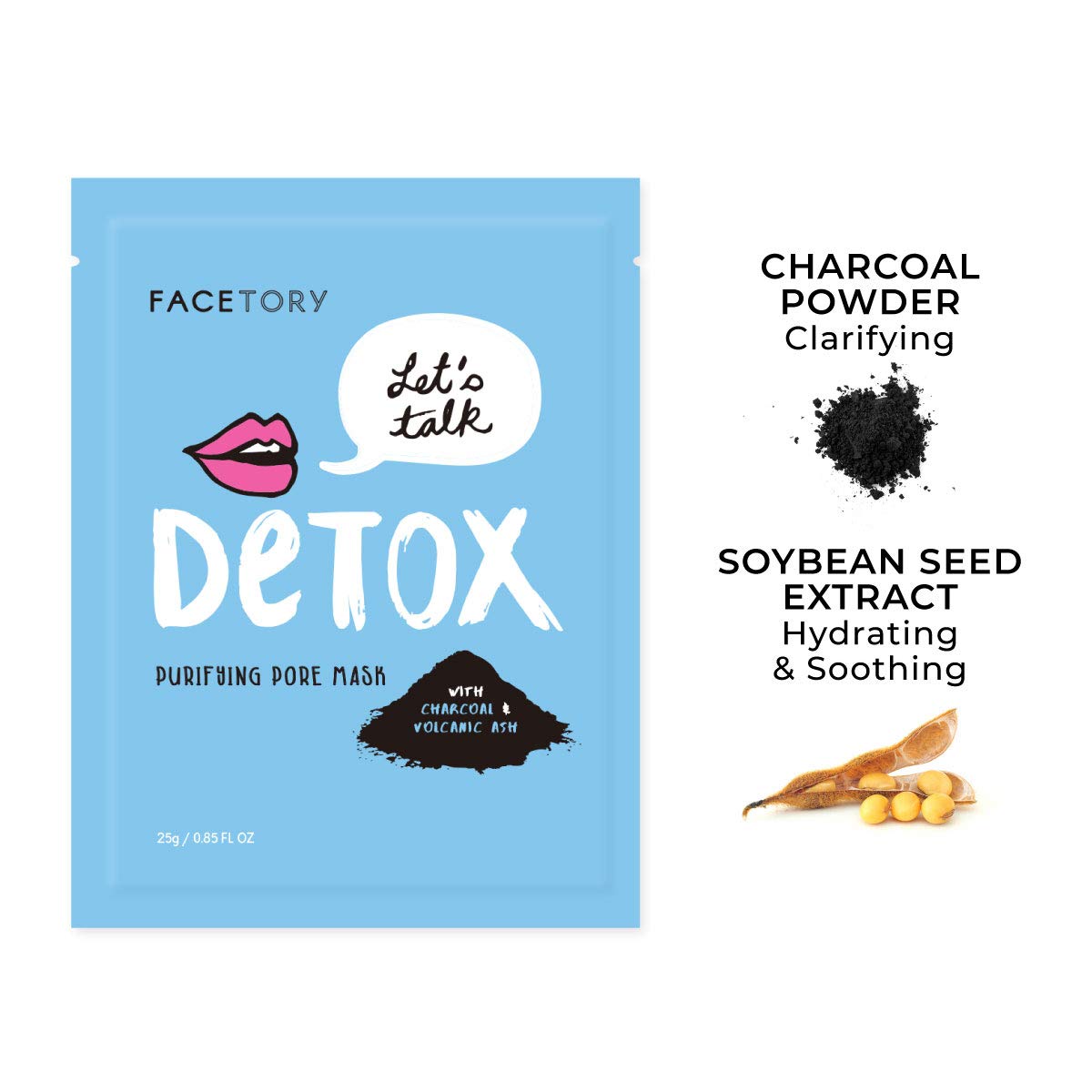 FACETORY Collection Facial Mask Set - Hydrating, Purifying, Soothing, Moisturizing, and Revitalizing - Soft, Form-Fitting Face Masks, For All Skin Types - No Sulfates No Parabens (10 pc)