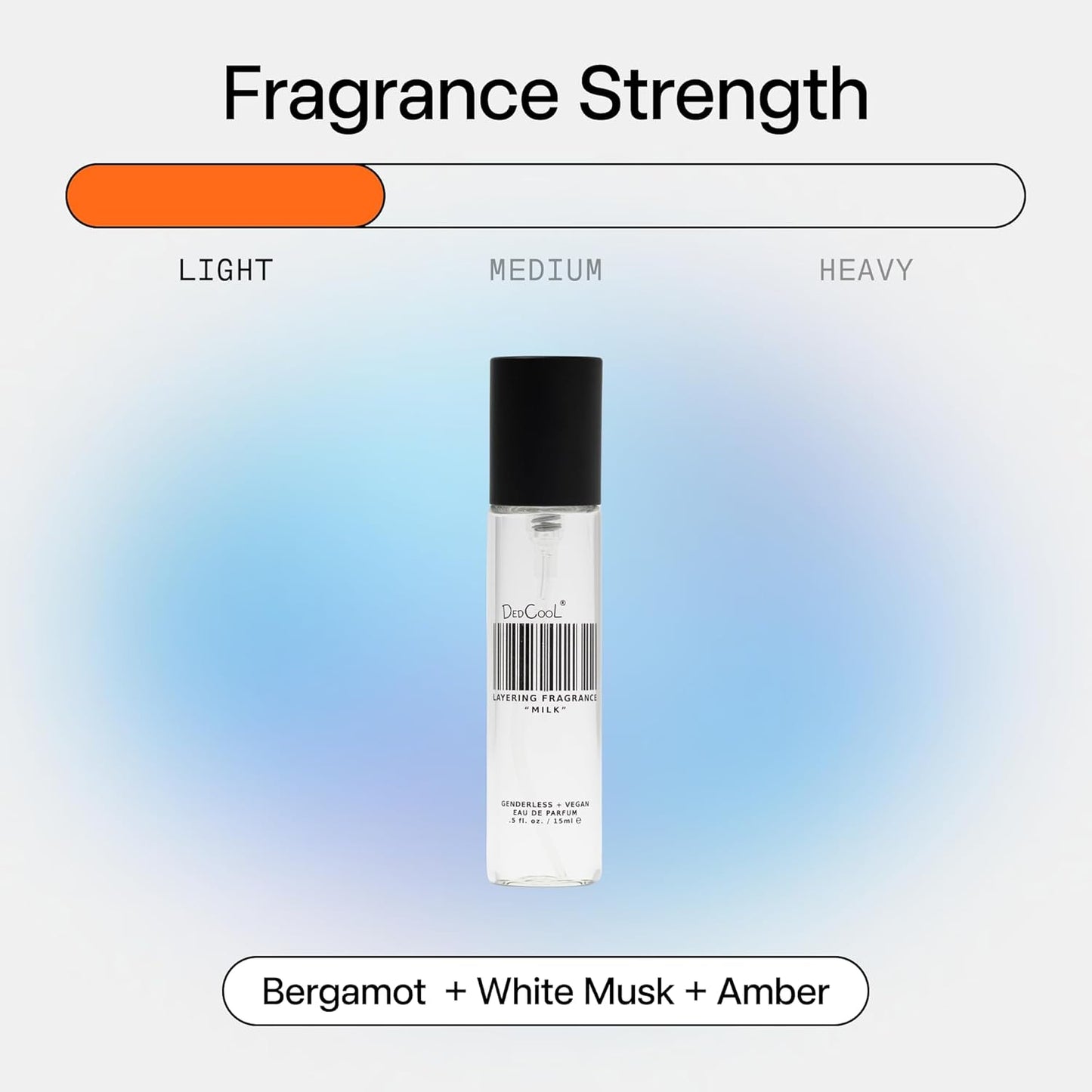 DedCool Eau de Parfum Roll On | Milk | Genderless Luxury Fragrance | Clementine, Gardenia, Woods, Amber & Wild Berries | Non-Toxic Vegan | Long-Lasting Perfume for All | Sophisticated Aroma | 15 mL