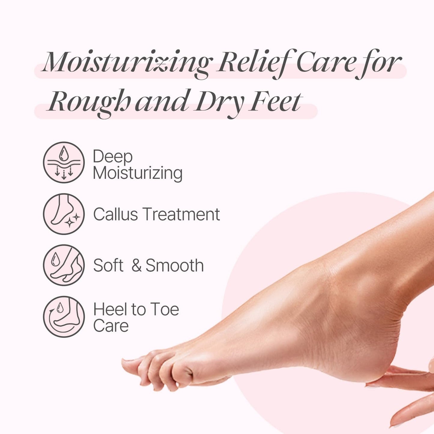 PETITFEE Rose Petal Satin Foot Mask (5pairs) - Intensive Nourishing Socks, Rose Scented Foot Repair Masks with Peptide, Collagen, Shea Butter, Urea for Silky Smooth Feet, Foot Treatment, Body Mask