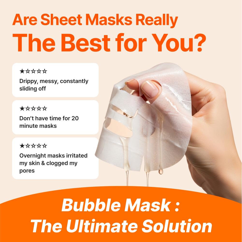 MENOKIN 30 Seconds Quick Bubble Mask [CLEAR] - [Cica] in Micro-bubbles For Soothing & Skin Strengthening, Hydration, Clearer Complexion, Korean Skin Care Essential, 70 Uses, 3.21 fl.oz