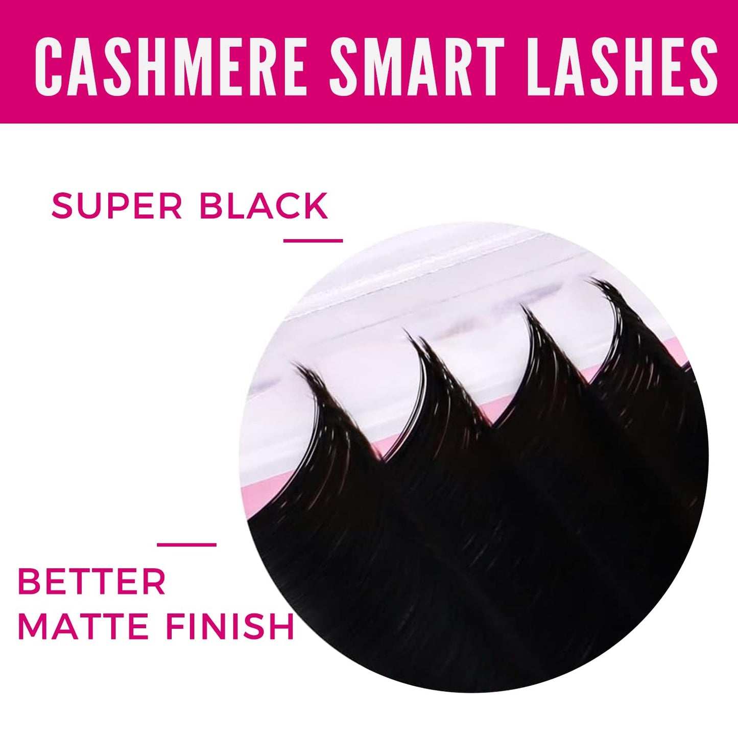 VEYES INC Cashmere Smart Fan Lash Extensions 0.03 0.05 0.07 C/CC/D Curl 8-20mm Mixed & Single Length, Super Matte Black Volume Lashes, Professional Supplies for Lash Techs (0.07 CC 15-20mm)