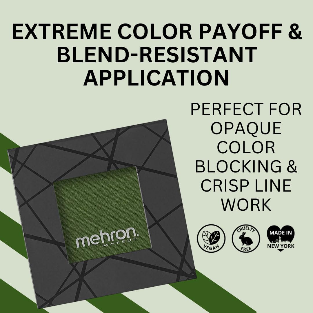 Mehron EDGE Face & Body Paint| Professional Water-Activated Face Paint Makeup | Made in the USA | For Cosplay, Halloween, & SFX (Green)