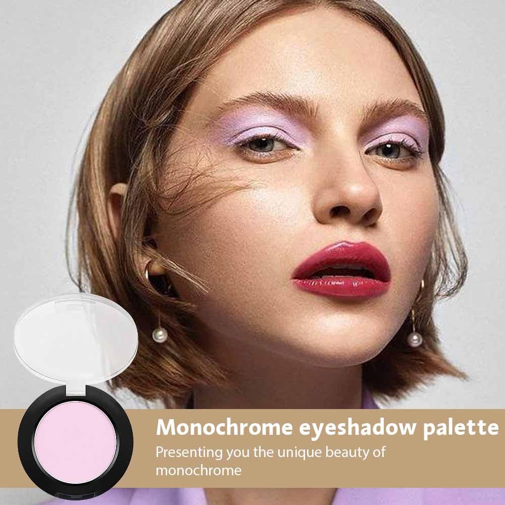 Eyeshadow Single Matte, High-Pigment Monochrome Eye Shadow Pressed Powder, Everyday Velvety Silky Eye Makeup Looks, Professional Long-Lasting Waterproof Single Eyeshadow Palette, Pink Nude 02
