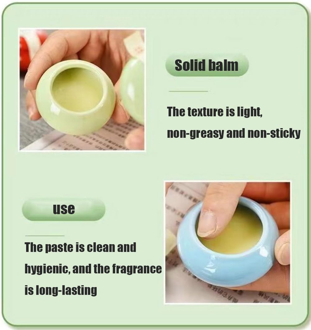 Chinese Style Ancient Solid Balm - Portable Solid Fragrance Balm - Natural Perfume for Men and Women (Lavender)