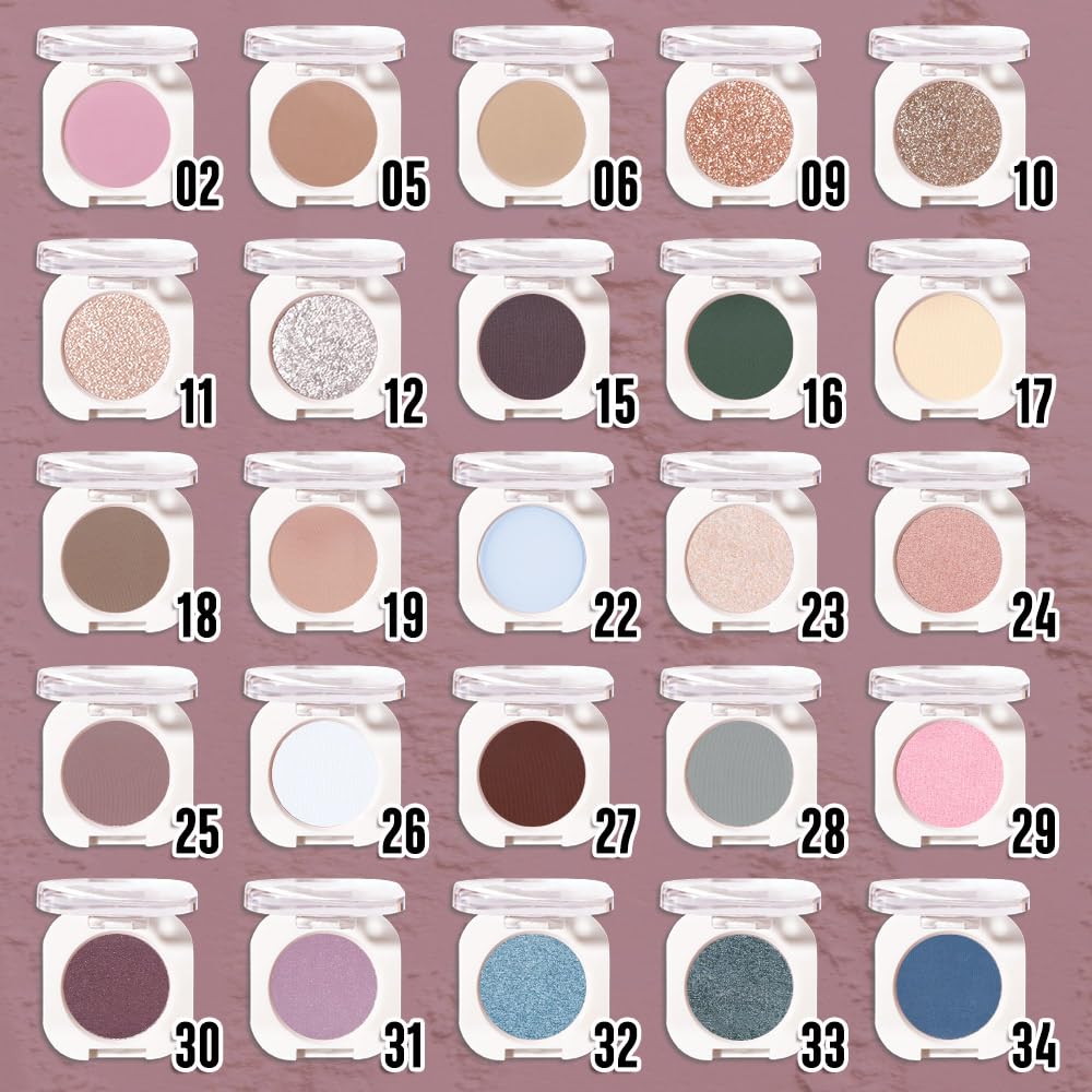 Mauve Taupe Matte Eyeshadow Palette for Women, Single Monochrome Eye Shadow Makeup, Shiny Pressed Powder, Blendable Natural sombras para ojos, Holographic,Vegan,Travel -25