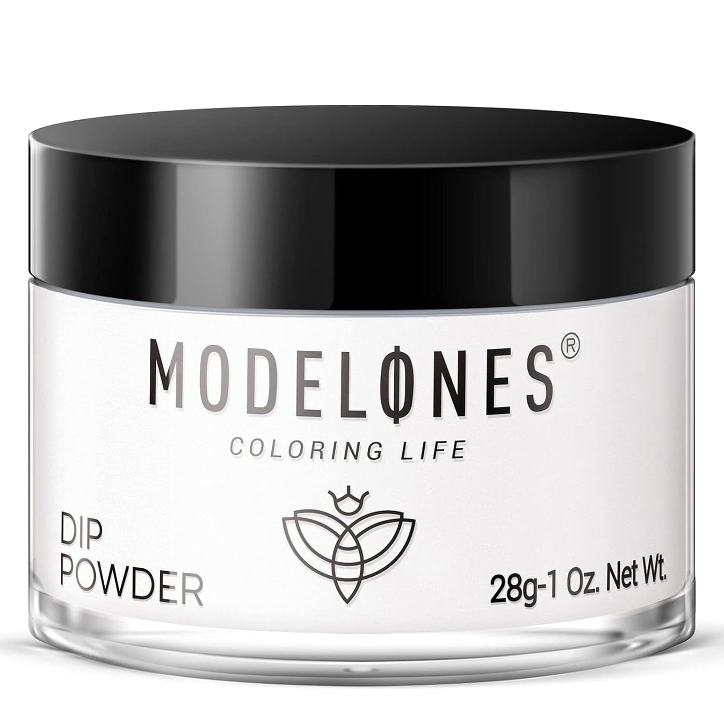 Modelones Dip Powder White Color, Nail Dipping French Nail Art Pro Collection System for Starter Manicure Salon DIY at Home, Odor-Free, Long-Lasting, No Needed Nail Lamp Cured, 1 Oz