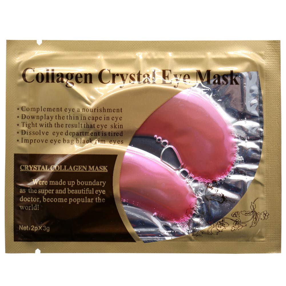 Adofect 30 Pairs Pink Eye Mask Collagen Eye Gel Pads Under Eye Patches Mask for Puffiness and Dark Circle Under Eye Patches for Women and Men