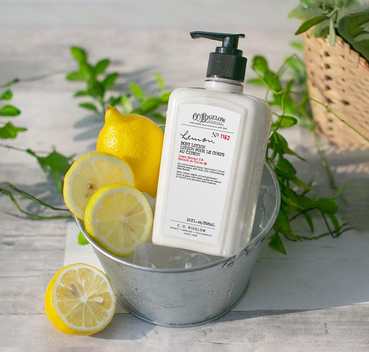 C.O. Bigelow Lemon Body Lotion, Moisturizing Body Lotion for Dry Skin with Shea Butter & Lemon Extract, 10 Fl Oz