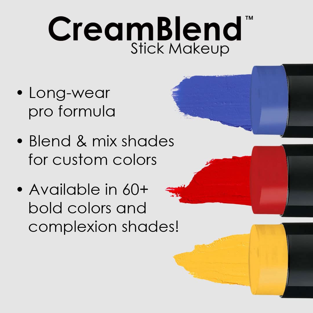 Mehron Makeup CreamBlend Stick | Face Paint, Body Paint, & Foundation Cream Makeup | Body Paint Stick .75 oz (21 g) (Moonlight White)