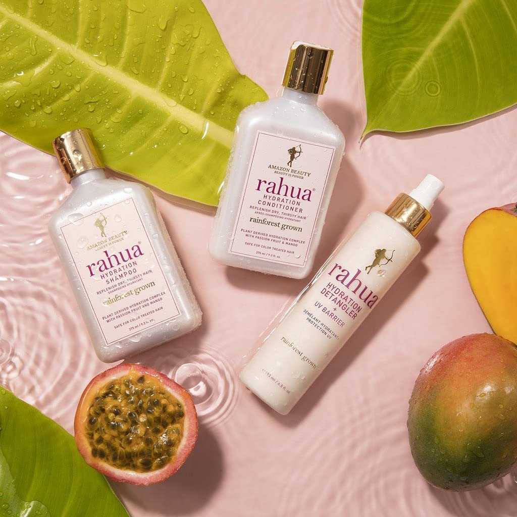 Rahua Hydration Detangler + UV Barrier, 2 Fl Oz, Moisturizing Formula Softens Hair, Smooths Frizz, Prevents Breakage and Damage, Creates Instantly Brushable Hair, Travel Size, TSA-Approved, Vegan