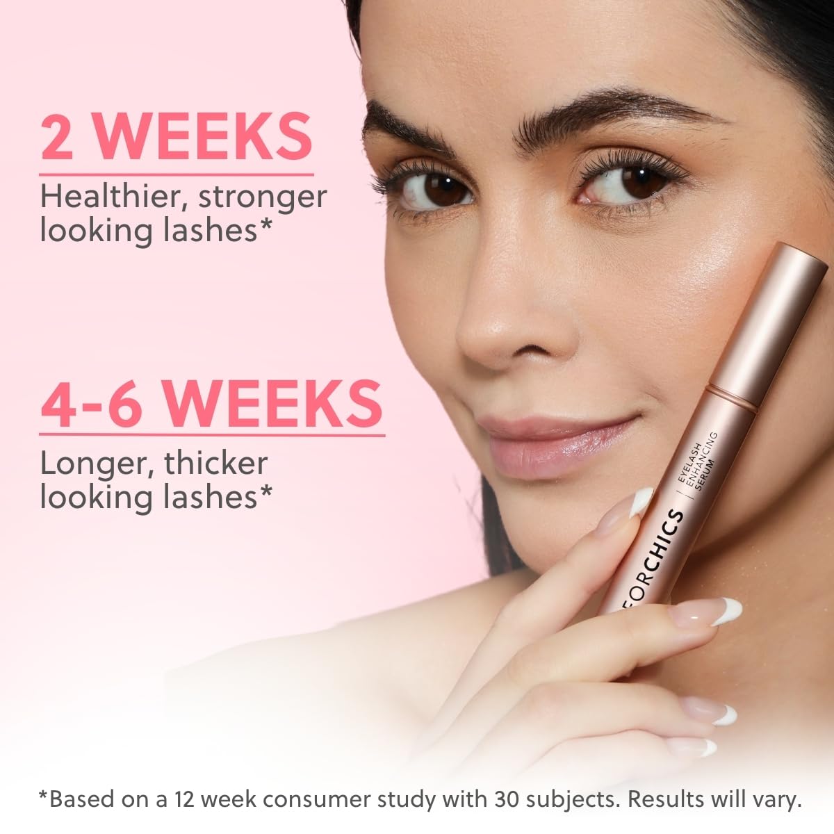 ForLash by ForChics: 2 Pack Ultimate Eyelash Hormone-Free Growth Serum for Enhanced Fuller, Thicker, Longer Lashes - Regrowth Booster, Organic Formula, Vegan & Cruelty-Free