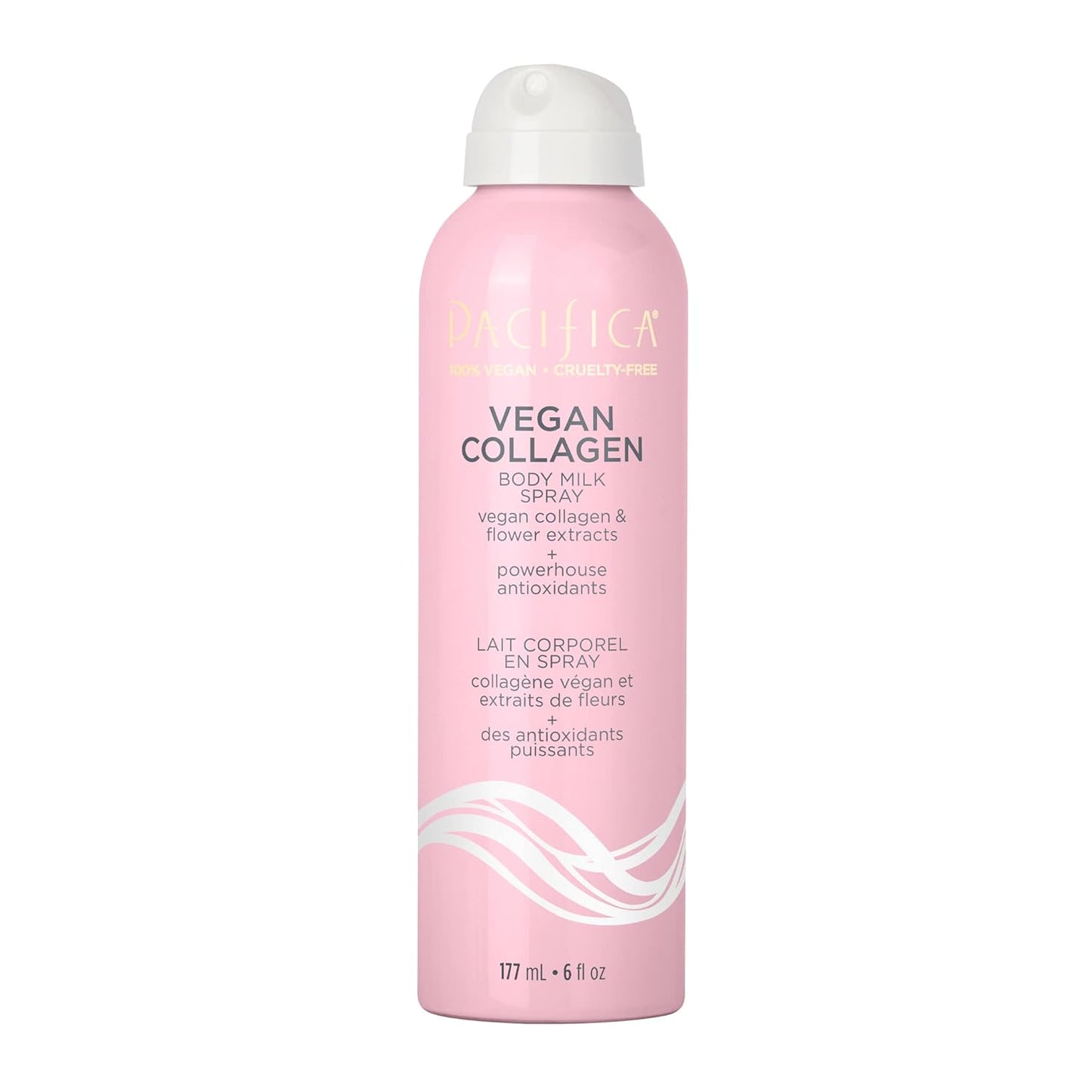 Pacifica Beauty Vegan Collagen Body Milk Spray, Bath and Body, Hydrating, Moisturizing, Body Lotion, Body Serum, Non Aerosol, For Dry Skin, Body Care, Skin Care, 6 fl oz (1 Count)