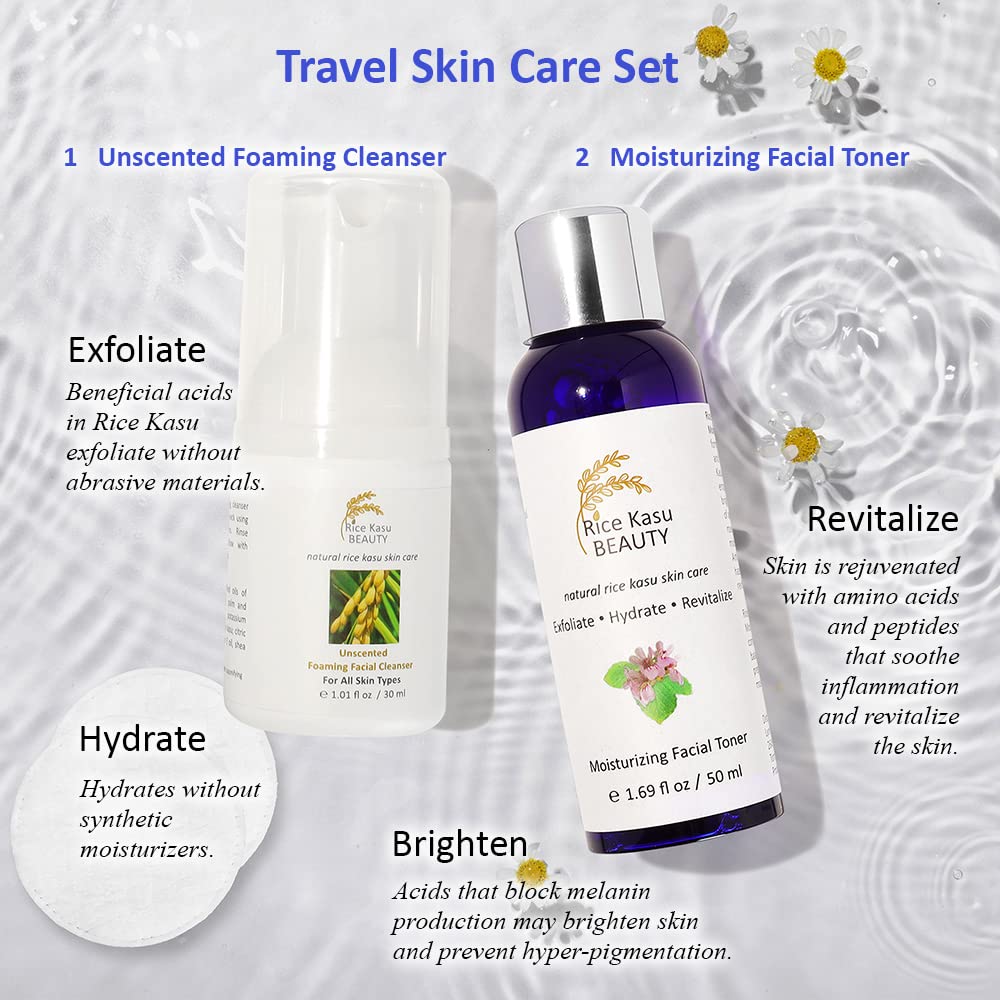 Travel Skin Care Set, Rose Geranium, 2.71 Fluid Ounce