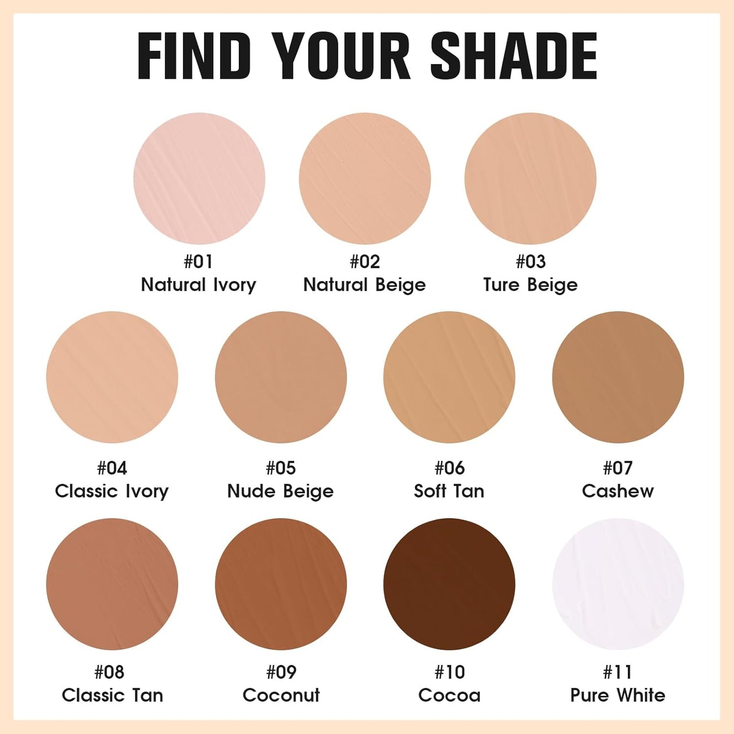 UCANBE Matte Liquid Foundation Makeup, Medium to Full Coverage Waterproof Longwear Serum Cream Foundation for Combination & Oily Mature Skin, Lightweight Hydrating & Nourishing, True Beige, 1 fl. oz.