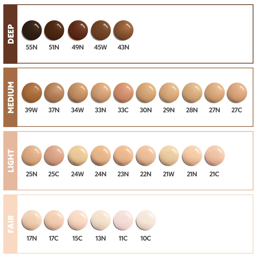 TIRTIR Mask Fit Red FoundationㅣLong Lasting Flawless Coverage, Energy Essence, Lightweight, Hydrating, Pore-Blurring, Breathable Satin Finish, Makeup, Radiant Skin, #51N Fudge, 1.01 Fl Oz