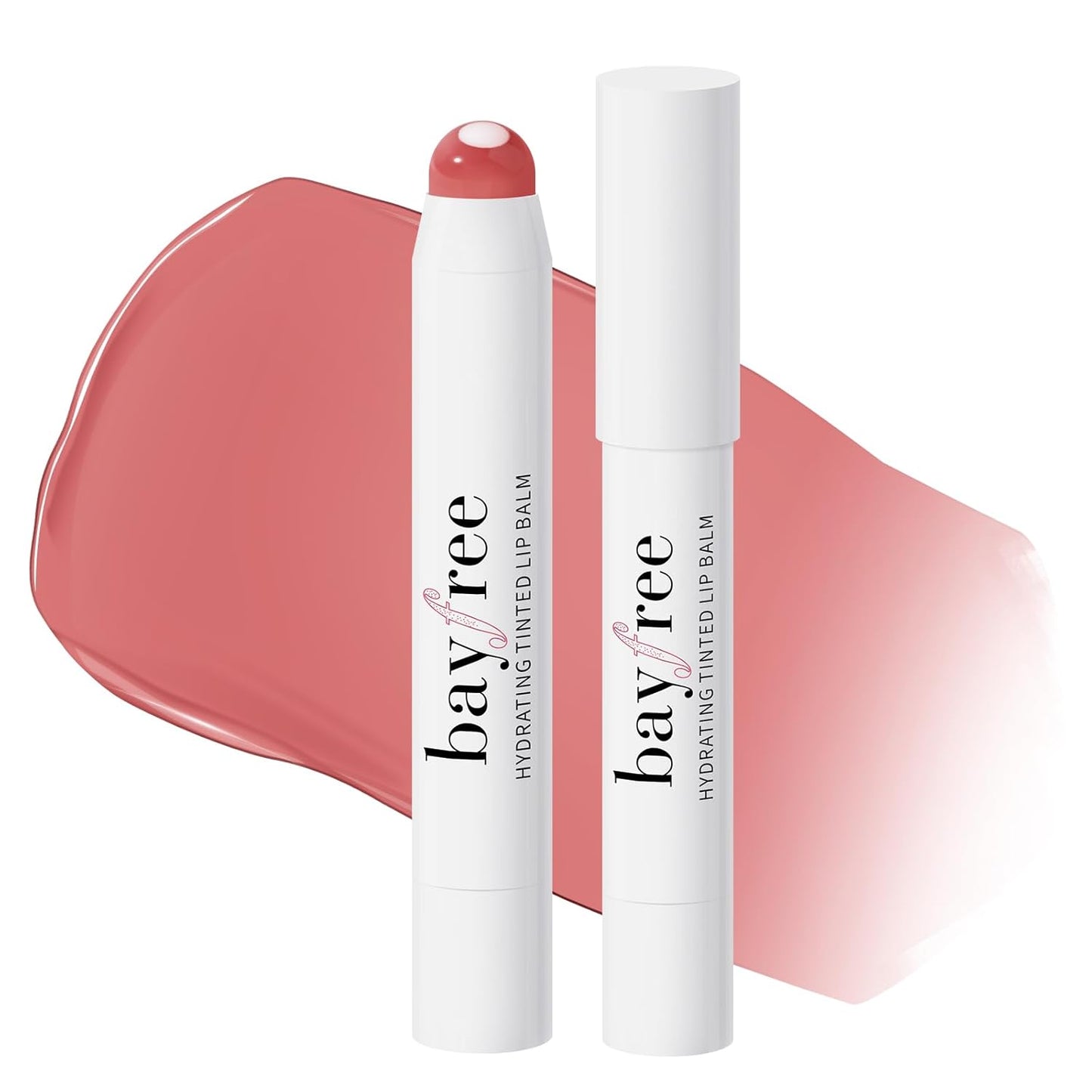 Tinted Lip Balm Plumper, Glossy, Pump Lips, Lightweight, Moisturize & Tint with Jojoba Seed Oil, Vegan Lipbalm Lip Care, Pink Rose