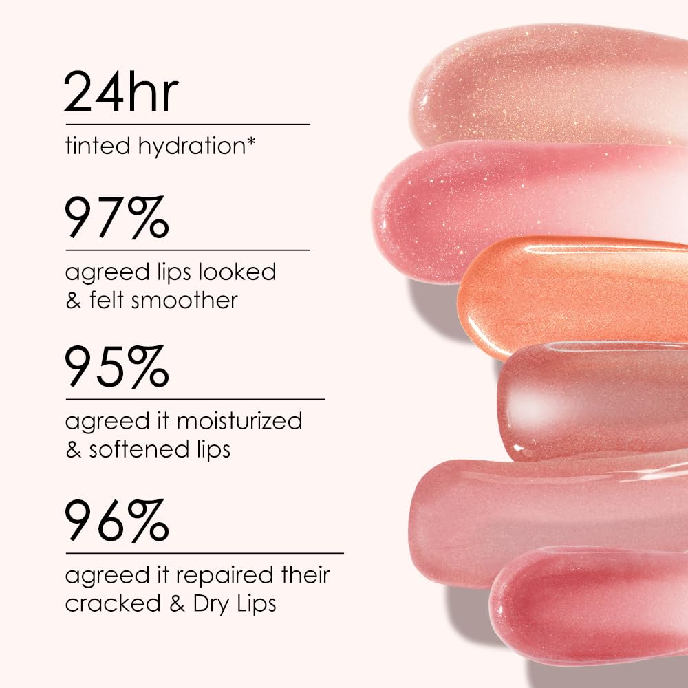 CATKIN Tinted Lip Balm Glitter Lip Stain Ultra Hydrating Lip Moistrurizer Lip Care with Vitamin E Nourishing For Cracked & Dry Lips 0.12 oz C12 Sirius - Golden Brown