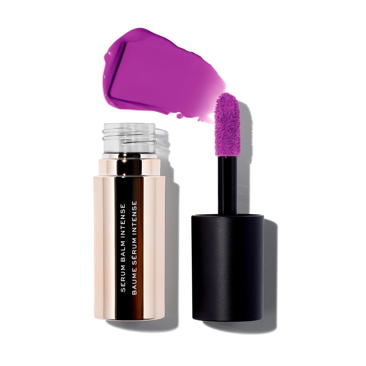 MAKE Beauty Serum Balm Intense, Hydrating Lip Gloss. Pigmented Vegan Moisturizing Lip Oil with Plumping Effect. Lip Emollient Treatment for Soft, Smooth, Shiny Lips - Shade, Orchard Fever