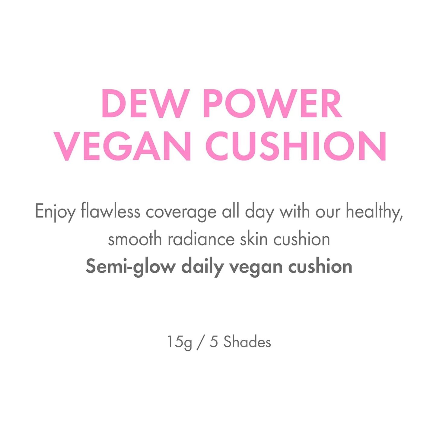 Amuse SEOUL DEW POWER VEGAN CUSHION FOUNDATION | Dewy, glow, long-lasting, double coverage, clean beauty, lightweight, natural look, foundation for sensitive skin, hydrating cushion (03 HONEY)
