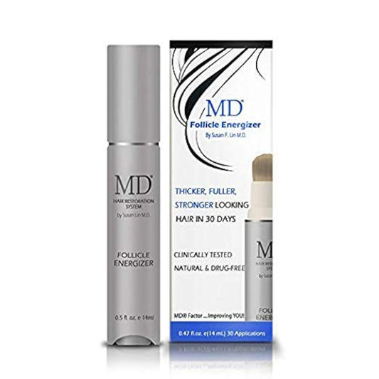 MD suero natural para el crecimiento del cabello | Follicle Energizer Serum: evita el adelgazamiento del cabello y la pérdida de cabello al estimular los folículos capilares para producir un ca