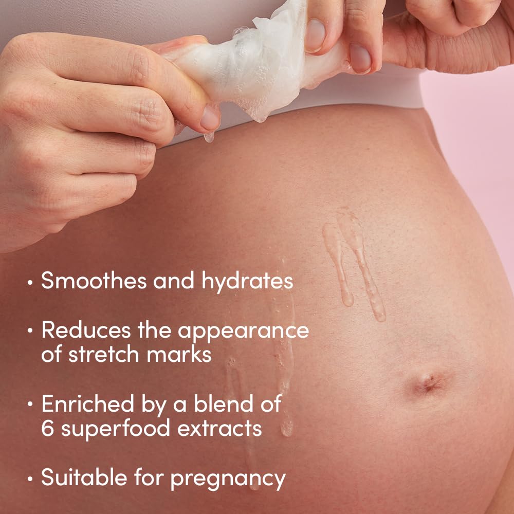 Evereden Nourishing Stretch Mark Cream, 4.0 fl oz. & Golden Belly Serum, 1.7 fl oz. & Soothing Belly Mask for Stretch Marks - 2nd/3rd Trimester Size, 4 pack | 3 Item Bundle Set | Pregnancy Skincare