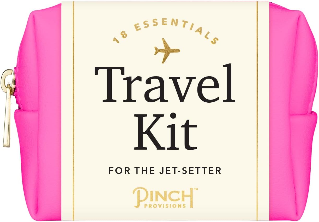 Pinch Provisions Travel Kit, includes 18 Must-Have Emergency Essential Items for Travelling, Ideal Road Trip or Airport Gift for Friends, Family & Peers, Portable Pouch