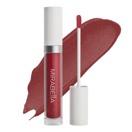 Mirabella Luxe Advanced Lip Gloss, Hydrating Non-Sticky High-Shine Lip Gloss for Women, Infused with Vitamin E & Jojoba Oil, Long-Lasting & Cruelty-Free - Mauvelous (Rose Mauve)