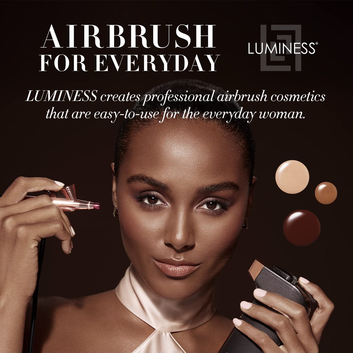 Luminess Air Silk 4-In-1 Airbrush Foundation- Foundation, Shade 170 (.5 Fl Oz) - Sheer to Medium Coverage - Anti-Aging Formula Hydrates and Moisturizes - Professional Makeup Kit for Cordless Air Brush