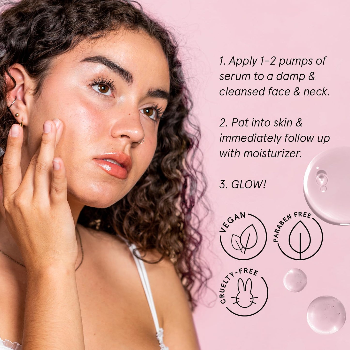 grace & stella Award Winning Hyaluronic Acid Serum (30ml/1 fl oz) Hydrating Hyaluronic Acid Serum for Face - Acido Hialuronico for Women - Remove Fine Lines, Wrinkles, Anti Aging - Vegan Skincare