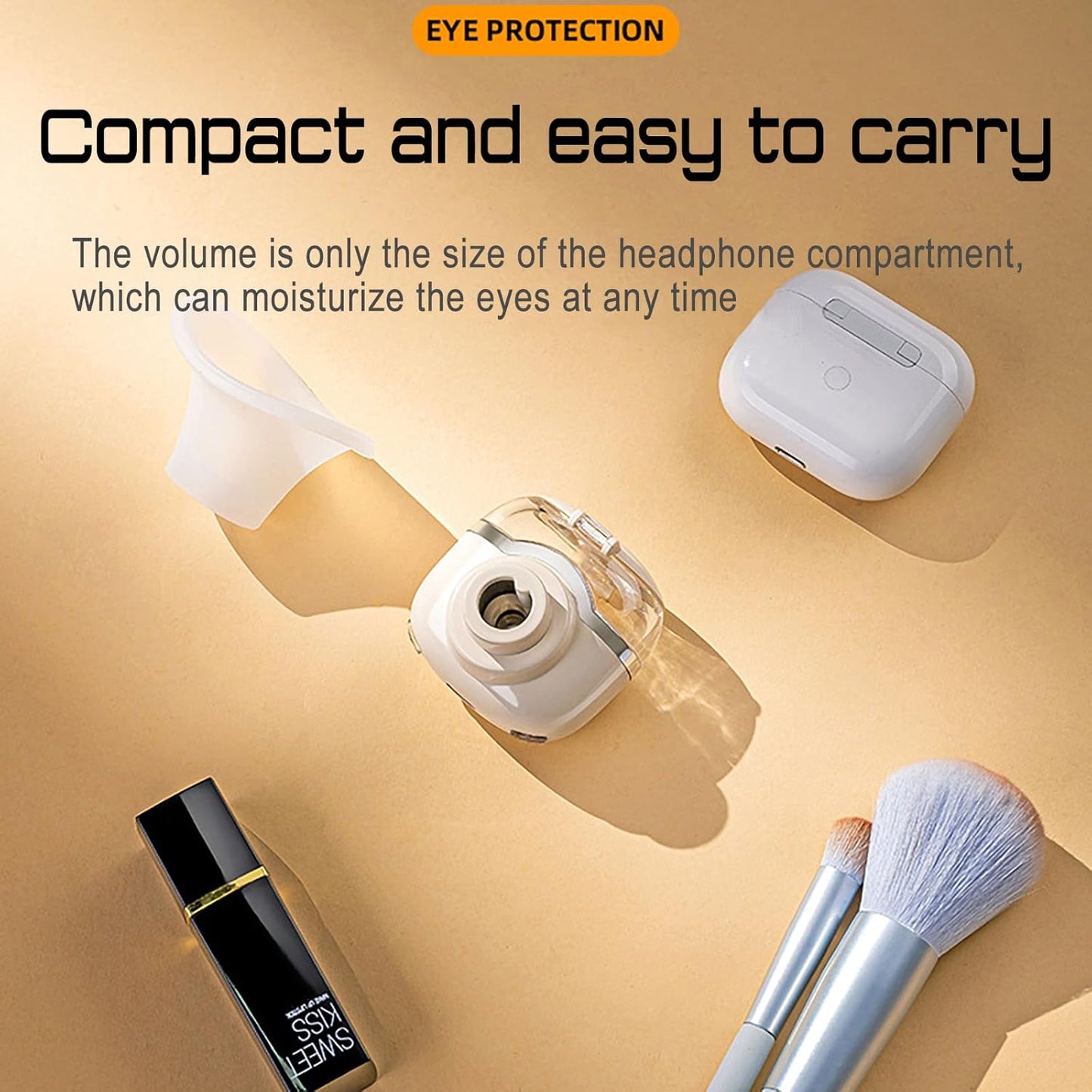 Eye Heated Nano Mist Spraye Portable Warm Compress Eyes Mister for Eyelid,Eye Skin SPA Eye Steam Relief Dry Eyes and Stye Mini Eye Drops Tool