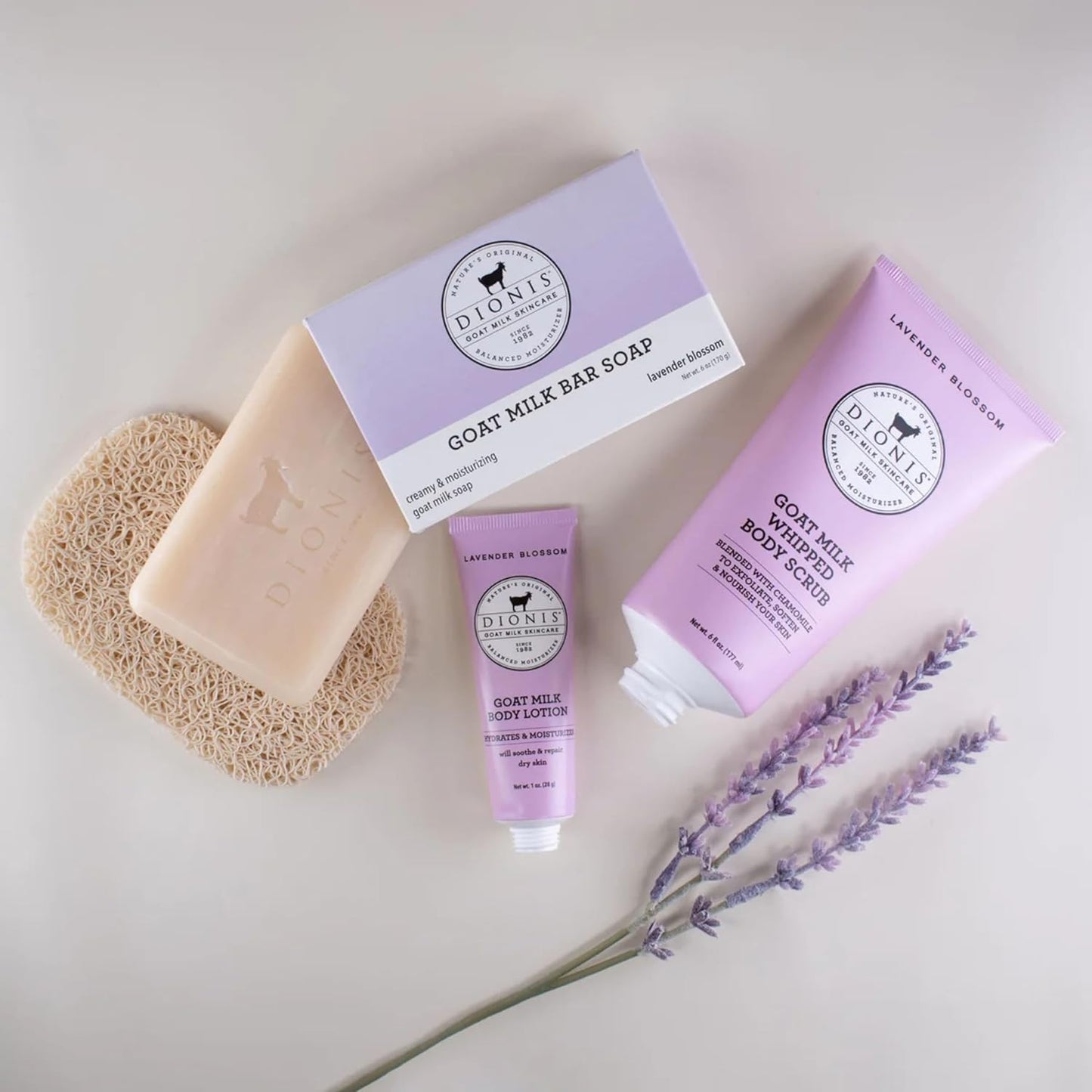 Dionis Lavender Blossom Goat Milk Body Care Bundle