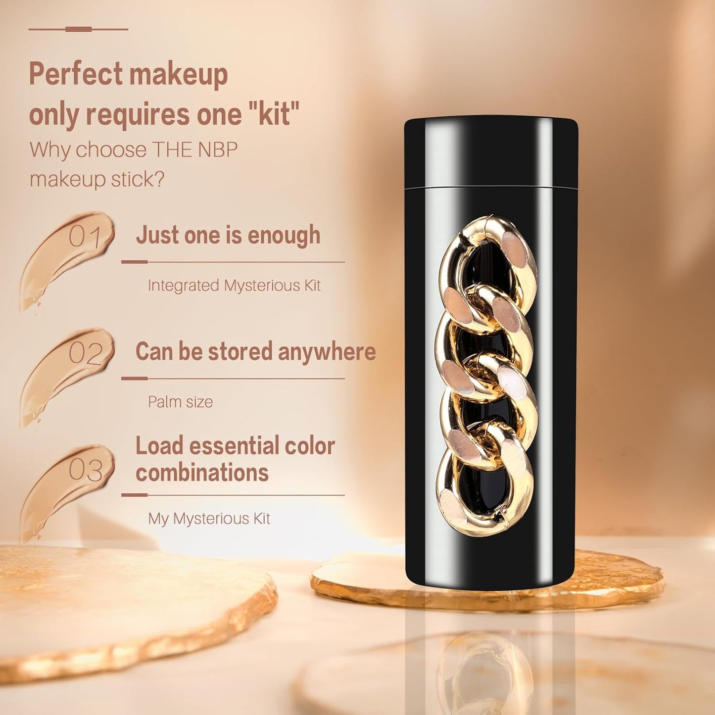 Portable Professional Makeup Kit,Mini Professional Makeup Kit Eyeshadow Palette Lip Gloss Concealer,Lipstick shape and size,7 Color