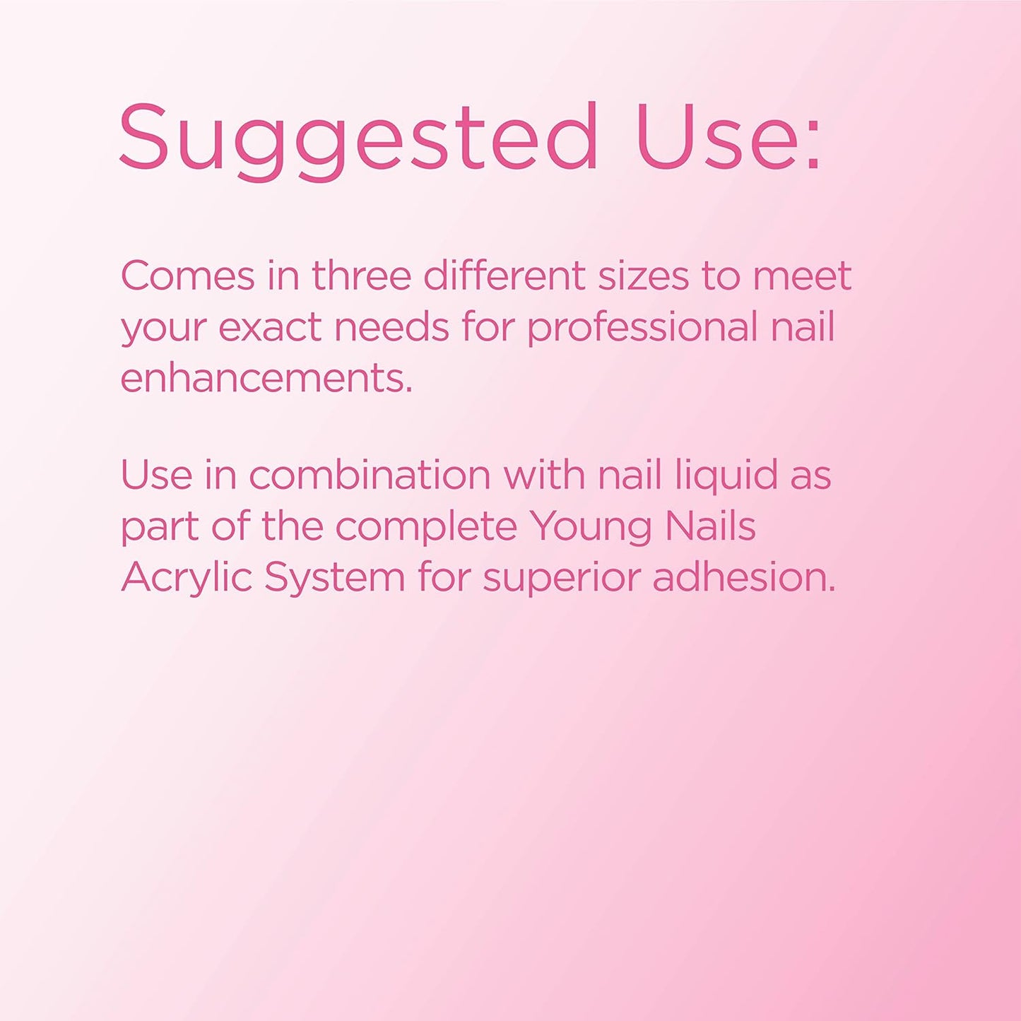 Young Nails Acrylic Core Powder - Self-Leveling Acrylic Nail Powder, Clear Nude Pink White Acrylic Powder for Nail Extenstion, Professional Grade, Superior Adhesion, Color - XXX Pink, 85gs