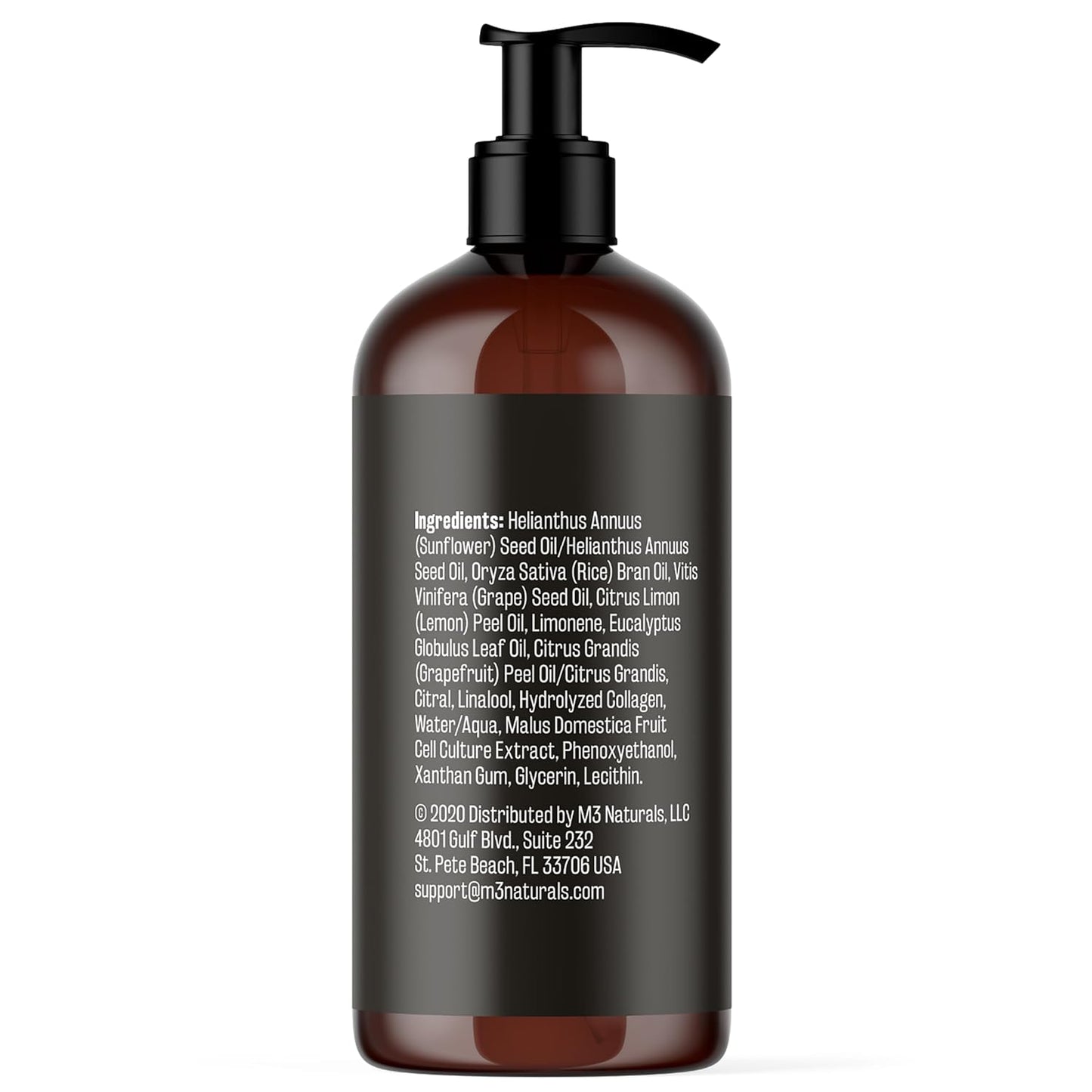 Anti Cellulite Massage Oil and Silicone Body Brush – Collagen and Stem Cell Skin Tightening Formula for Smoothing and Firming, 8 fl oz by M3 Naturals