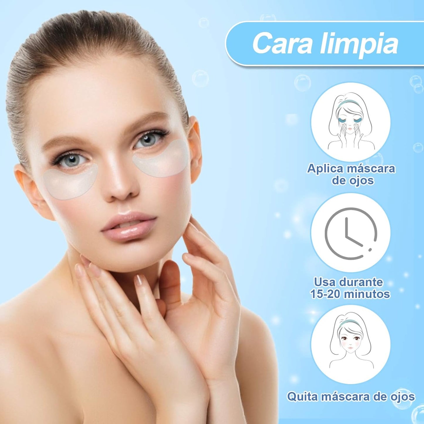 Lictin Under Eye Patches, 60Pcs Under Eye Mask for Puffy Eyes, Dark Circles, Eye Bags, Puffiness, Wrinkles,Anti-aging Under Eye Treatment, Skin Care for Women and Men