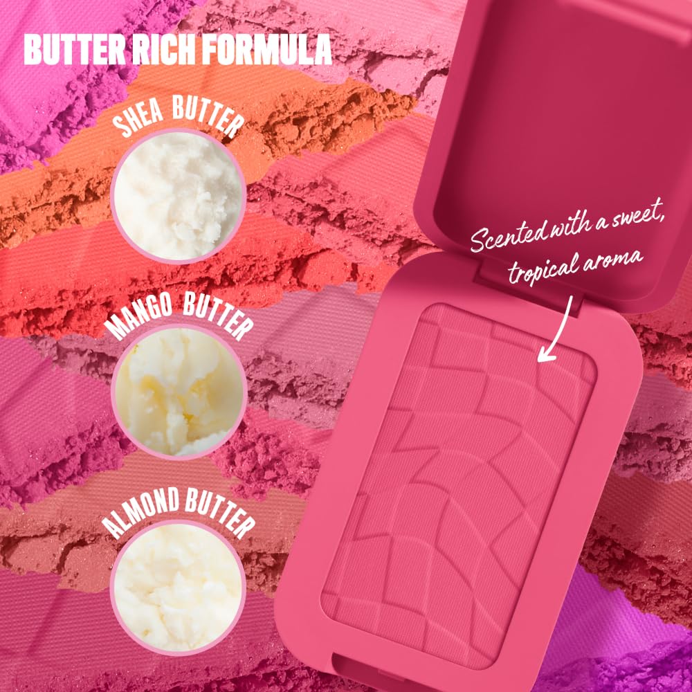 NYX PROFESSIONAL MAKEUP Buttermelt Powder Blush, Fade and Transfer-Resistant Blush, Up to 12HR Make Up Wear, Vegan Formula - Getting Butta