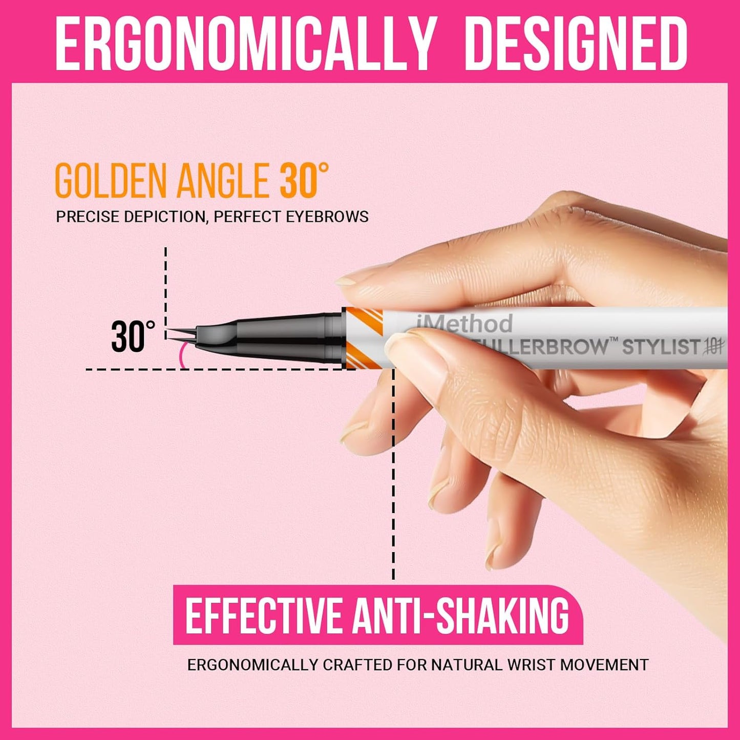 iMethod Curved Eyebrow Pen and Brow Gel Clear - Eyebrow Pencils for Women with Natural Hair Like Strokes, Eyebrow Makeup for All-Day Defined, Waterproof, Smudge-proof, Black