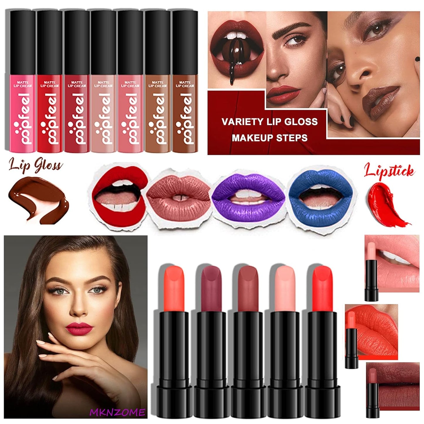 Professional Makeup Kit for Women Full Kit, Makeup Set Cosmetic Make Up Kit with Makeup Bag Include Eyeshadow Palette Makeup Brushes Set Lipstick Lip Gloss Foundation Concealer