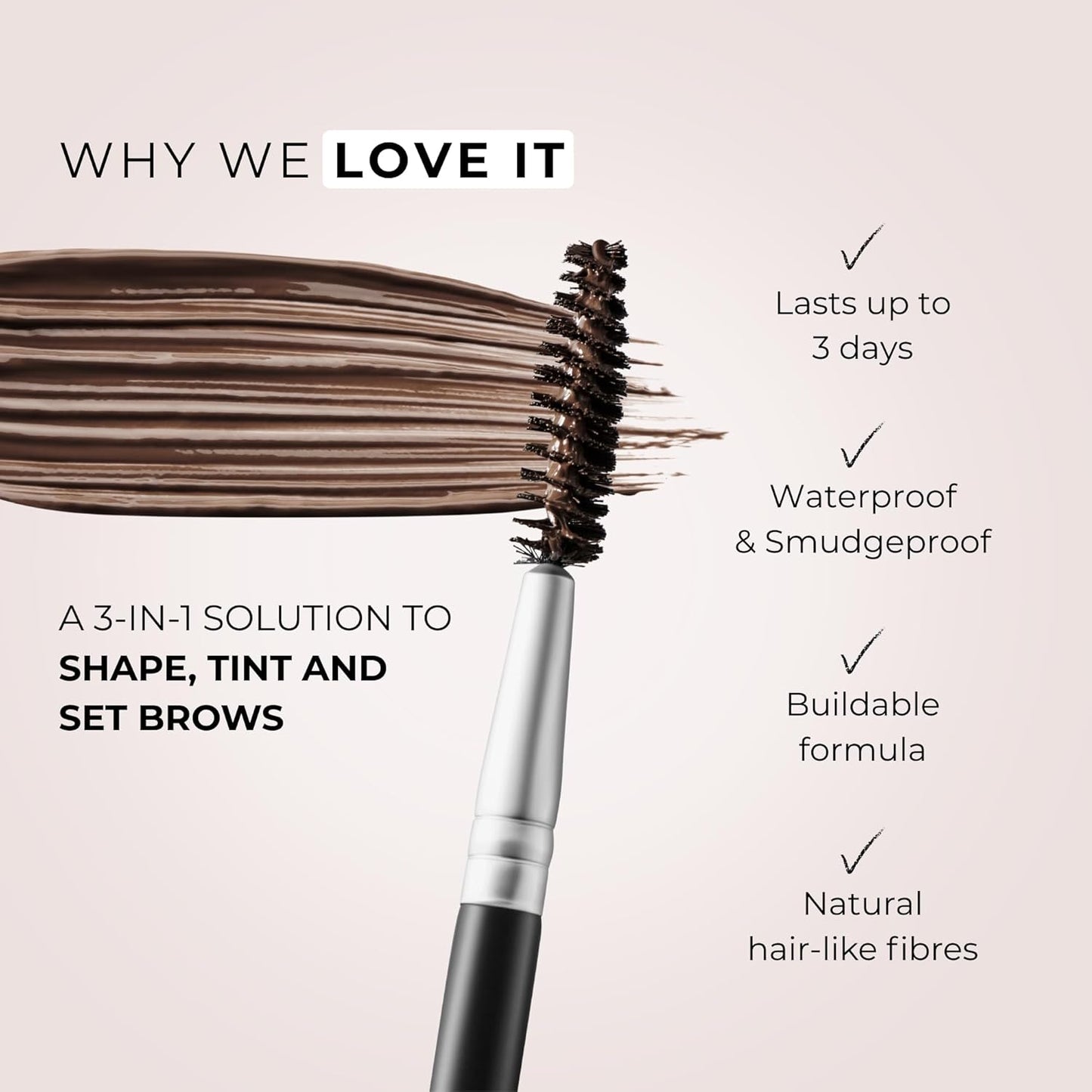WUNDERBROW Eyebrow Gel, Waterproof, Smudgeproof, Lasts for Days, Shade: Blonde, Vegan and Cruelty-Free